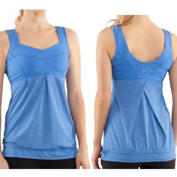Lululemon Run Tame Me Porcelain Blue Women's 8 Tank Top Yoga Exercise Jogging - Picture 1 of 12